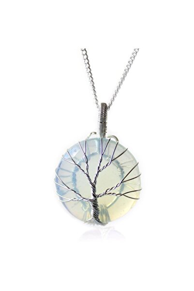 AW Gifts Tree of Life necklace - Opalite