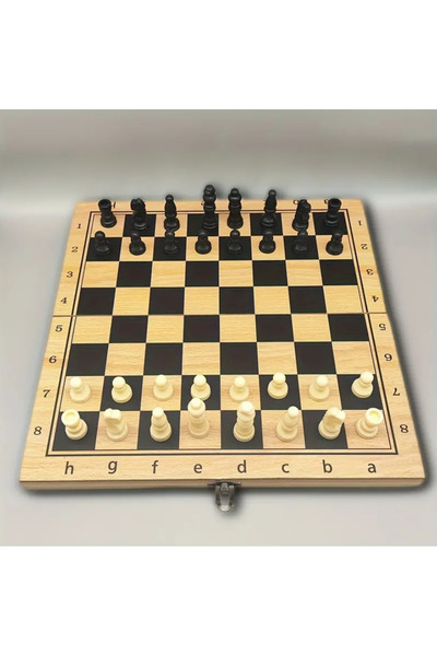 zola Шах и настолна игра, дърво, пластмасови фигури, 2 зара, 23x23 см, кафяво...