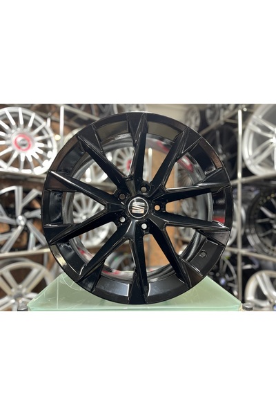 DY 18 İNÇ 5X112 SEAT LEON AKREP PİANO BLACK JANT TAKIMI (4 ADET)