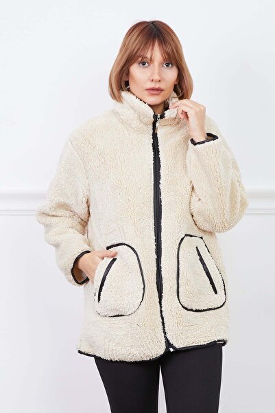 zenne Zippered Plush Coat