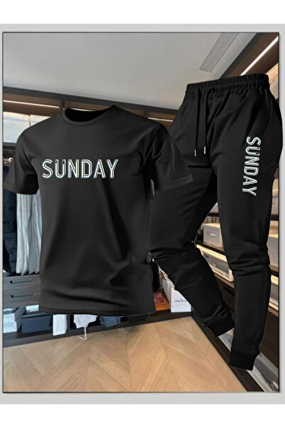 Flow touch Sunday Printed Oversized Alt Top Tracksuit Set