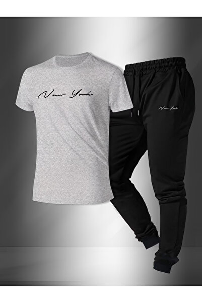 Flow touch New York Printed Oversized Bottom Top Tracksuit Set