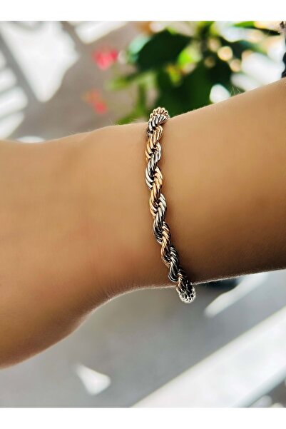 ACAR TAKI Xuping Rose-Silver Color Burgu Bracelet 20 cm Acr9278