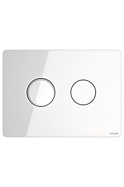 Cersanit Clapă de acționare pneumatică Accento cu butoane rotunde, sticlă alb...