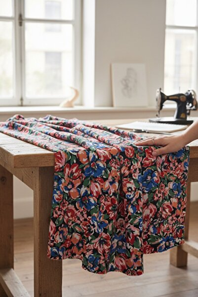 Akbaşlar Viscose Maroken Crepe Woven Fabric |   1 Meter |   Width: 140cm