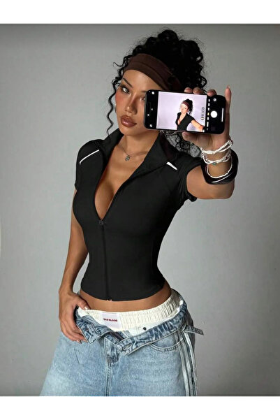 Bravebell Tommy Zippered Blouse