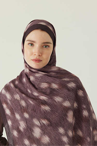 ZÜLAYS Ceylan Desen Bambu Şal Acı Kahve