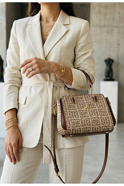 Çanta Trend Miami Polo Clup Women's Bag with 5-Eye Chain Hand Strap Detail an...