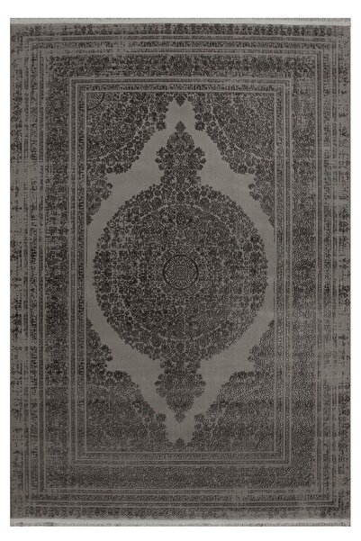KASHE HALI Harmony 6040 Antrasit Salon Halısı Oturma Odası Halısı Koridor Hal...