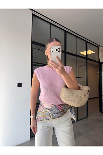 BB Bensu Buyruk SIFOR KOL ΒΑΣΙΚΟ ΠΛΕΚΤΟ ΠΟΥΛΟΒΕΡ ΡΟΖ