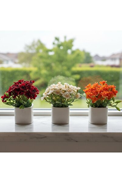 Dekora Çiçek 3-Piece Mini Vase, Ornament, Coffee Side Presentation, Gift, Dec...