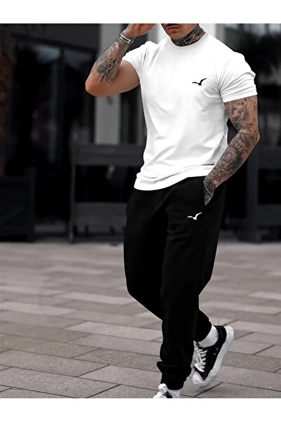 Flow touch Custom Printed Oversized top bottom tracksuit set