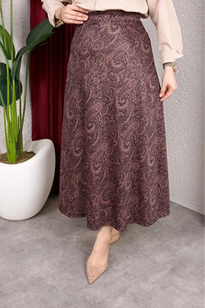 AXXAN Long Skirt Plaid Skirt Patterned Skirt