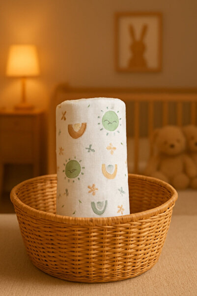 Bimotif Muslin Cover and Blanket Pieces, 80X80 cm (Muslin Cover for Floral Pr...