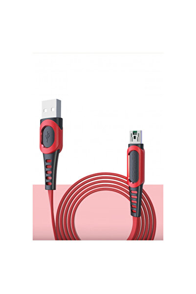 Konfulon كابل DC24 مايكرو USB بطول 1.2 متر وقوة 4 أمبير - أحمر