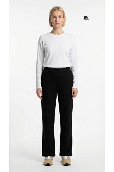 Cottonland Women's Meliss Slim Two Thread Regular Waist Elastic Loose Wide-Le...