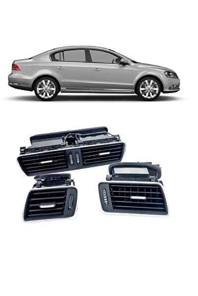 cme parts Volkswagen Passat B6 2006-2011 Uyumlu Havalandırma Izgara Seti Siya...