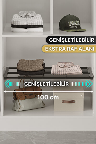 Bino Dolap İçi Organizer Düzenleyici Genişletilebilir Ayarlanabilir Çok Amaçl...