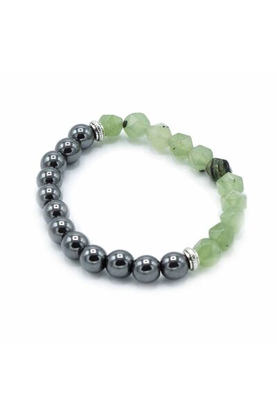 AW Gifts Stone-Embellished chain bracelet - Magnetic jade