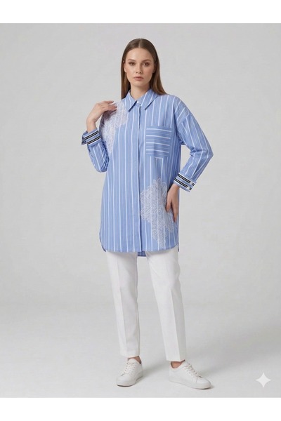 Kayra Τουνίκ με χάντρες και κεντημένα λουλούδια 21123