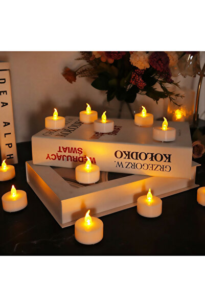 Issa Lumânări decorative LED, 24/set, plastic 4×3,5 cm, cu efect de flacără