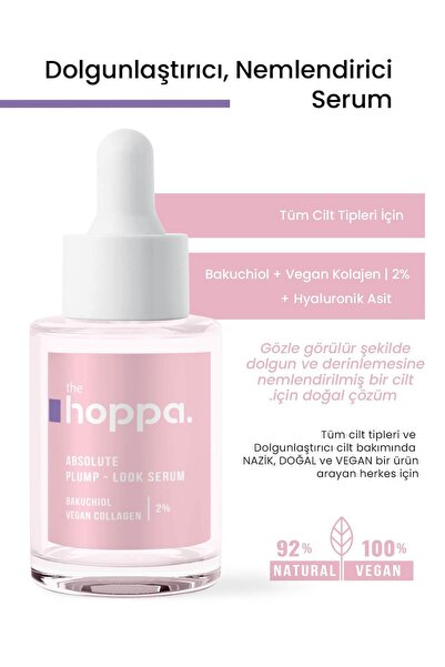 the hoppa. Dolgunlaştırıcı, Nemlendirici Serum Bakuchiol + Vegan Kolajen | 2%...