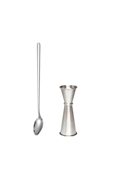 adin tasarım 3/6 Jiggger and Flat Spoon Bar Spoon Cocktail Spoon 22 cm Scale ...