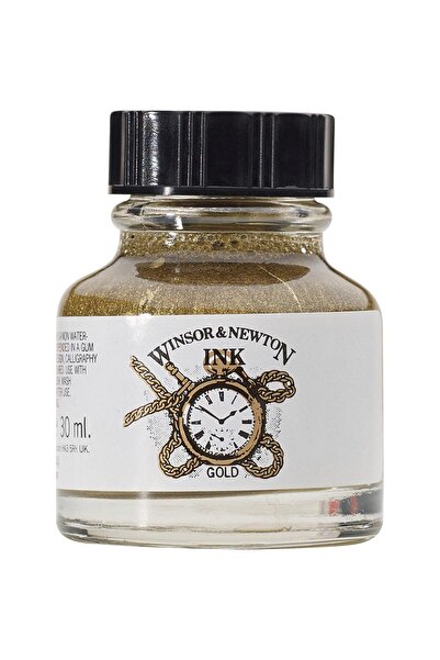 Winsor Newton Winsor & Newton Drawing Ink Çizim Mürekkebi 30ml Gold 283