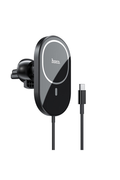 Hoco Car Holder with 15W Wireless Charging with MagSafe Type, CA90, Black