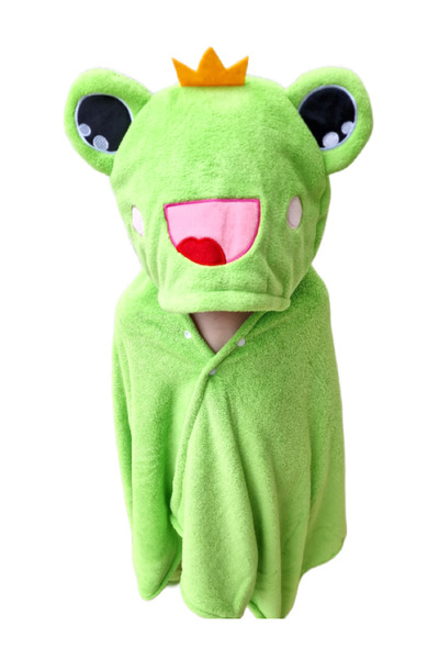 Leechy Halat de baie cu gluga pentru copii, Super Pufos, Dim:70x140 cm, Roz U...