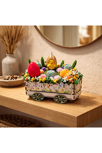 victiny Easter holiday arrangement made of natural soy wax represents nature ...