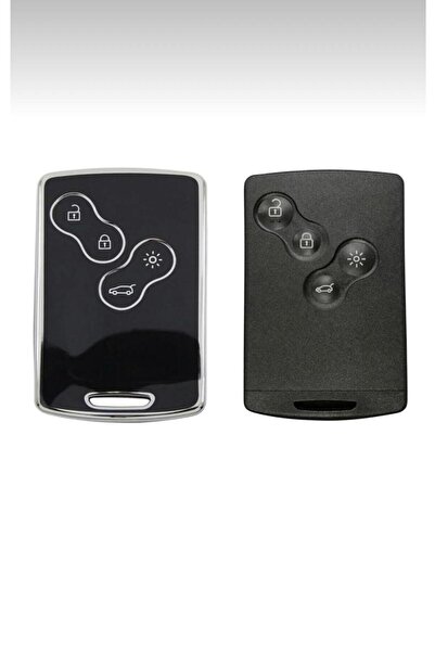 ÖZEN KEYS Clio4 Fluence Key Case Cover Only Compatible with Keyless Go Black ...