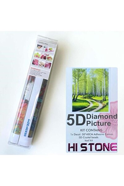 NT Boncuklu Taşlı Pano Mozaik Elmas Goblen Diamond Tablo 50 X 40 Cm Huzurlu Yol