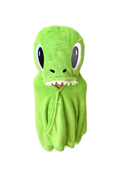 Leechy Halat de baie cu gluga pentru copii, Super Pufos, Dim:70x140 cm, Roz U...