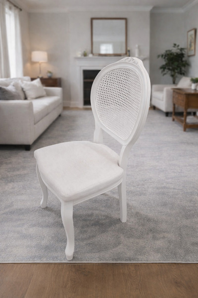 DecovianHomeDesign Beyaz Hazeran Sandalye