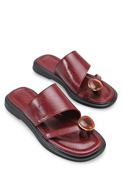 Riccon Women's Flip Flops Slipper 0012287 Cherry Rustic