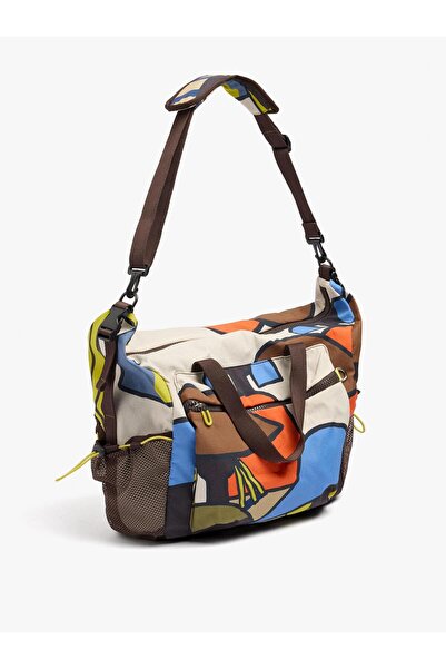PARFOIS Desenli Teknik Kumaş Spor Çantası ve Seyahat Çantası