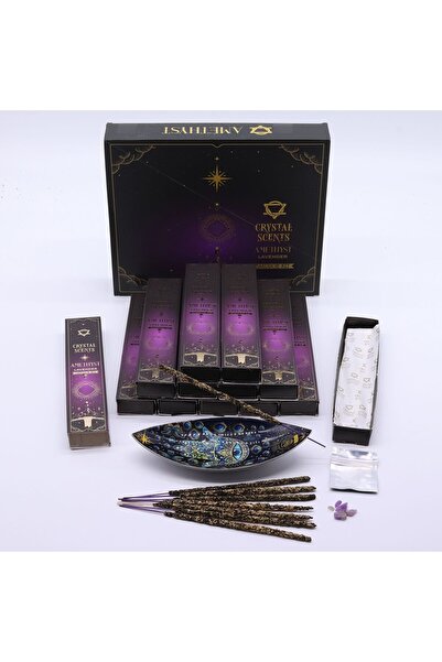 AW Gifts Tămâie parfumată cu cristale de ametist - Lavandă