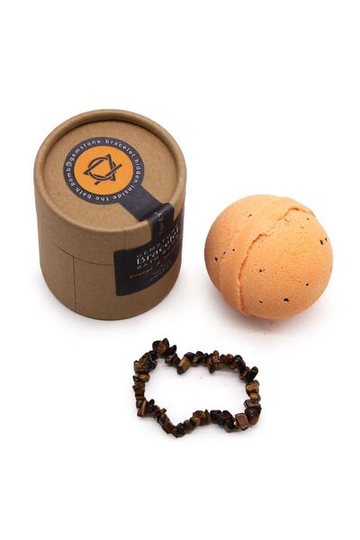 AW Gifts Set Bombă de baie și brățară cu Ochi de tigru