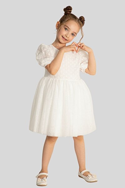 ww waka waka kids store فستان بناتي برقبة دائرية مع تنورة توتو