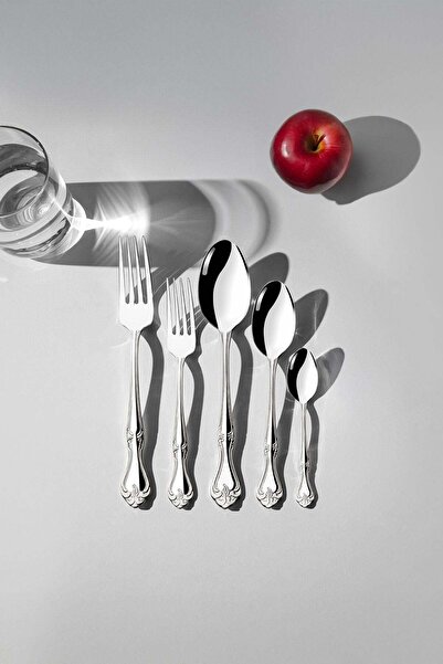 Nehir Lalezar Sade 12 Kişilik 60 Parça Kutulu Çatal Kaşık Takımı