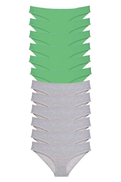 Mestore طقم سراويل داخلية نسائية من الليكرا مكونة من 12 قطعة باللون الأخضر وا...