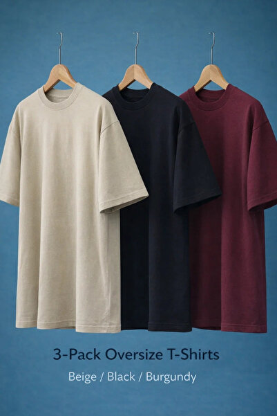 COMBİNE MİCHAİL Tricou pentru bărbați basic cu mânecă scurtă, supradimensiona...