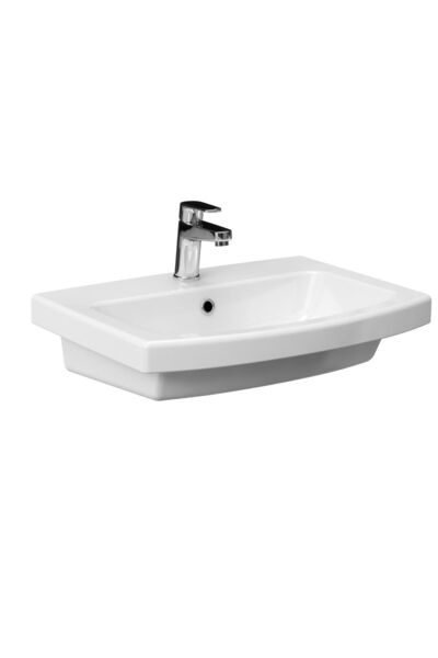 Cersanit Chiuvetă de baie încorporată 60cm, ceramică albă lucioasă, Easy K102...