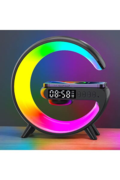RSC MARKETİM Kablosuz Şarj İstasyonu Bluetooth Hoparlörlü Ve Radyolu RGB Led ...