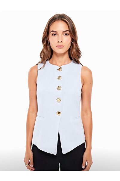 Füme Dumbbell Design Button Vest