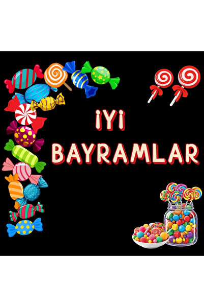 Ti Play İyi Bayramlar Parçalı Okul Panosu Süsü | Kesilmiş Bristol Karton Figü...