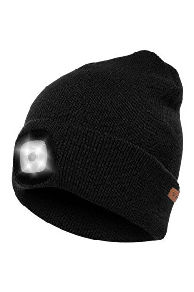 TechGS Hat/Headscarf with LED Flashlight, Black