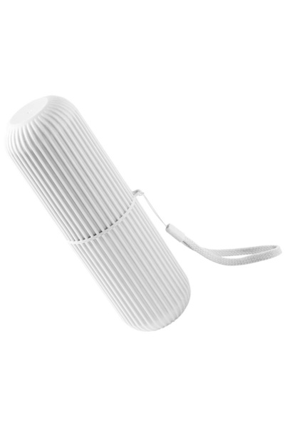 zola Travel toothbrush and toothpaste holder, plastic, 18.5 cm, white