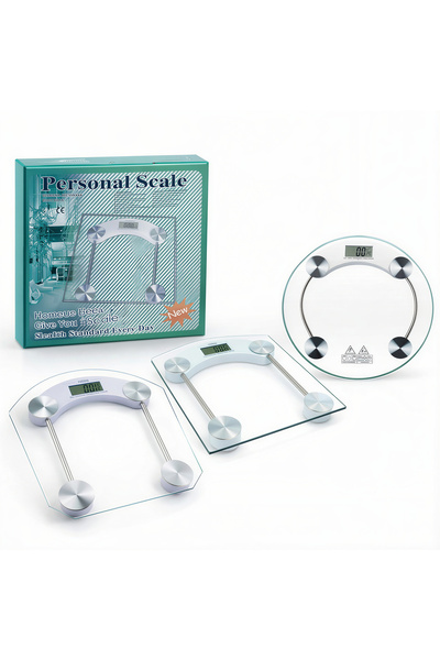 Issa Cântar electronic corporal din sticlă, afișaj digital LCD, capacitate ma...